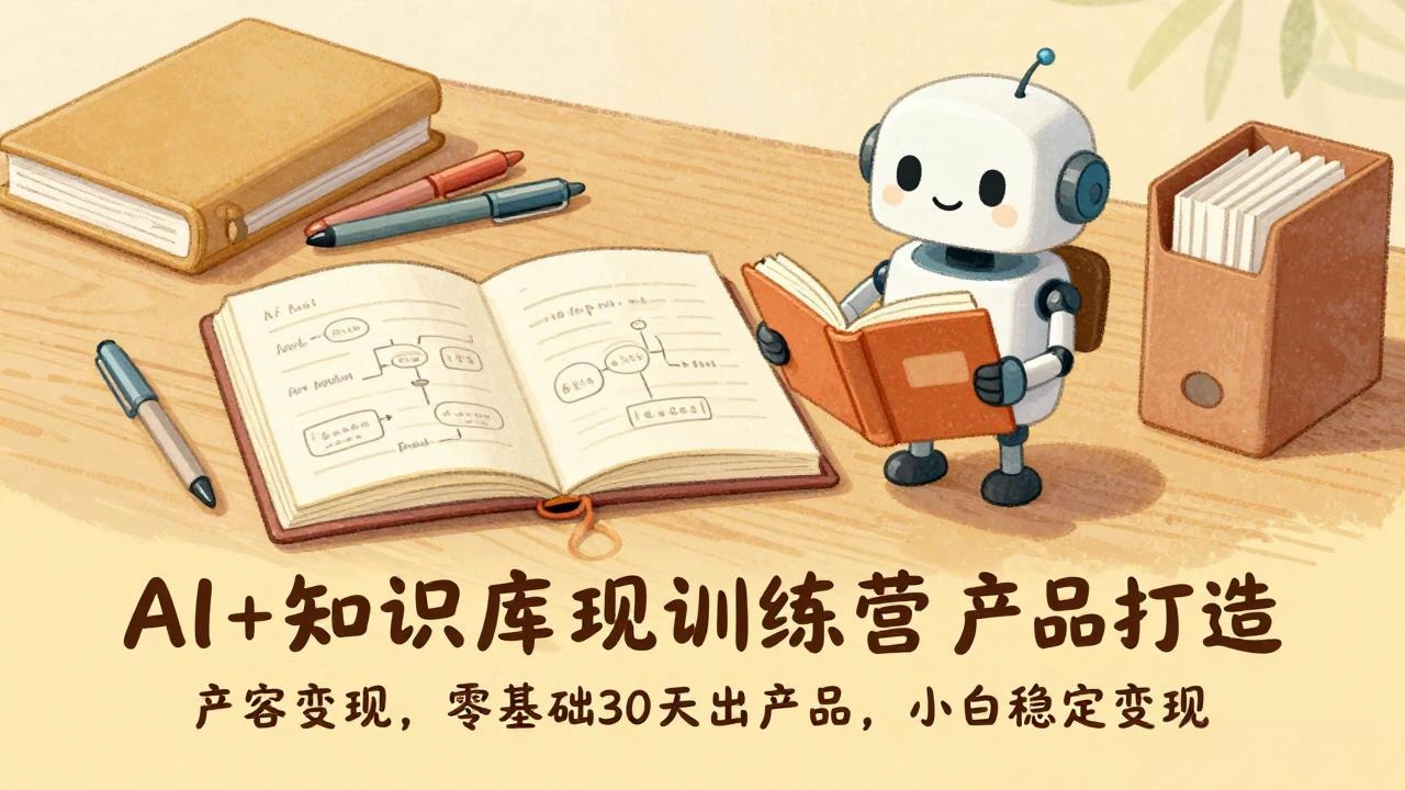 AI+知识库变现训练营，产品打造、内容创作、全平台变现，零基础30天出产品，小白稳定变现-科技美南博客