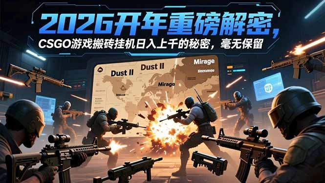 2026开年重磅解密，CSGO游戏搬砖挂机日入上千的秘密，毫无保留-科技美南博客