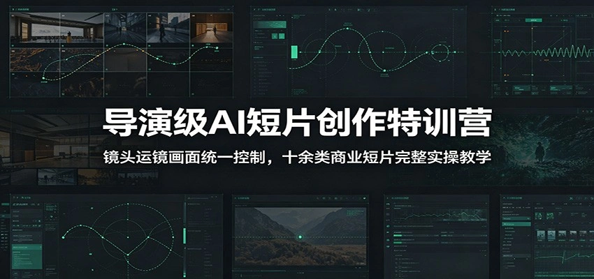 导演级AI短片创作特训营：镜头运镜画面统一控制，十余类商业短片完整实操教学(更新)-科技美南博客