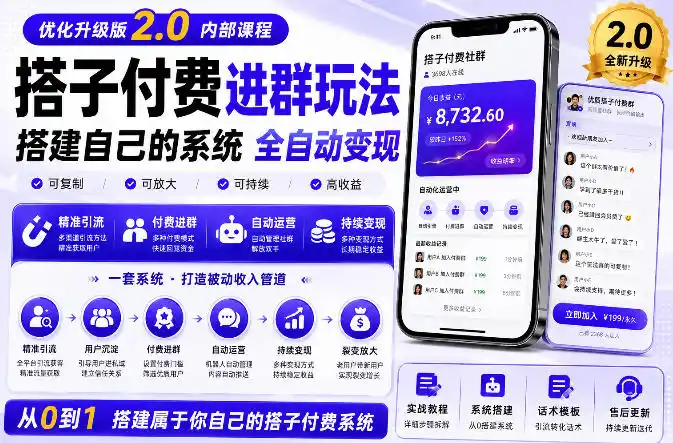 搭建群系统实战项目玩法,搭建整套付费进群系统,实现全天被动收益