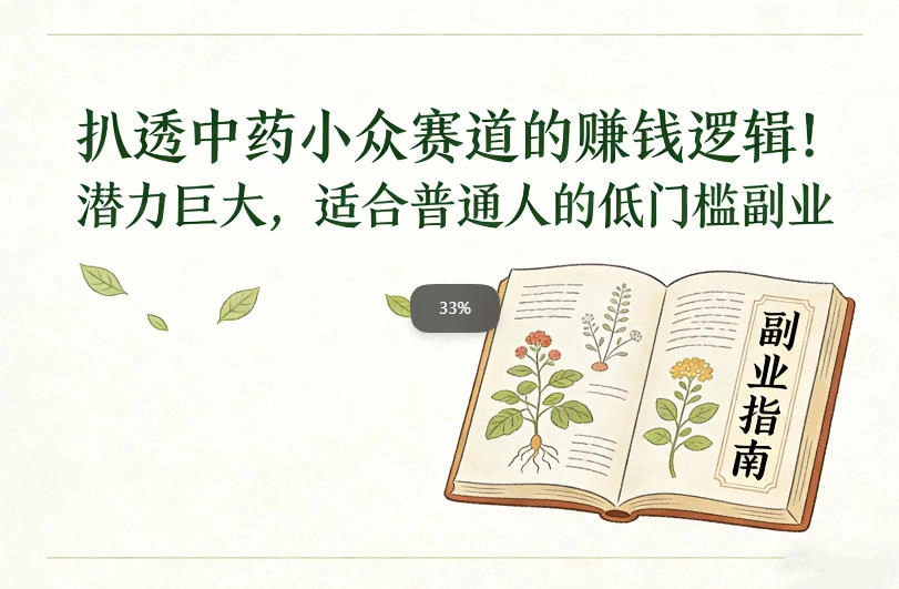 扒透中药小众赛道的賺米逻辑，潜力巨大，适合普通人的低门槛副业-科技美南博客