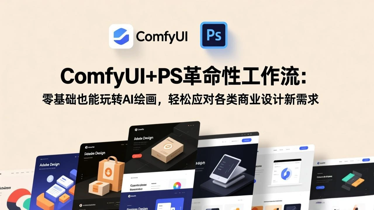ComfyUI+PS革命性工作流：零基础也能玩转AI绘画，轻松应对各类商业设计新需求-科技美南博客