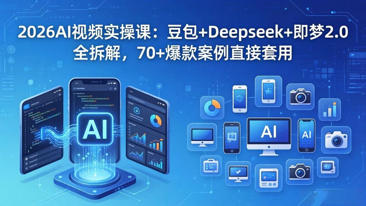 2026AI视频实操课：豆包+Deepseek+即梦2.0全拆解，70+爆款案例直接套用-科技美南博客