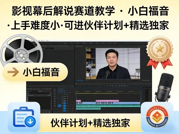 某大佬的影视幕后解说赛道教学，小白福音，上手难度小，可进伙伴计划+精选独家-科技美南博客