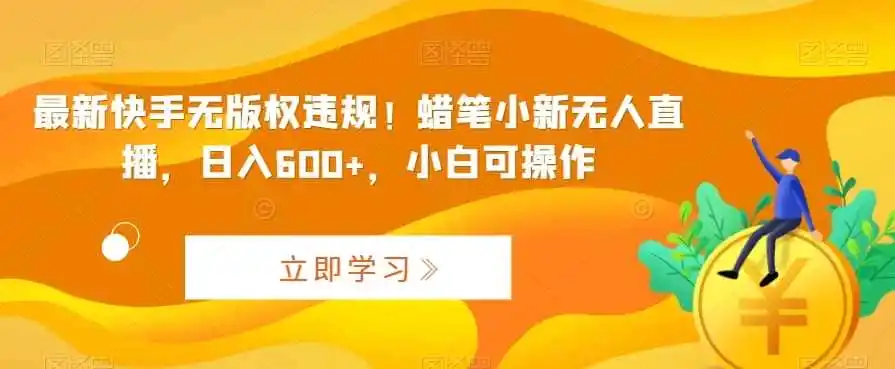 最新快手无版权违规！蜡笔小新无人直播，日入600+，小白可操作【揭秘】-科技美南博客