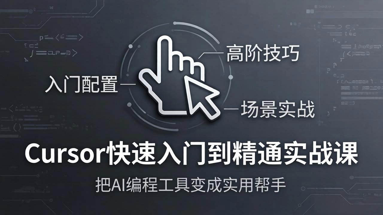 Cursor快速入门到精通实战课：入门配置+高阶技巧+场景实战，把AI编程工具变成实用帮手-科技美南博客