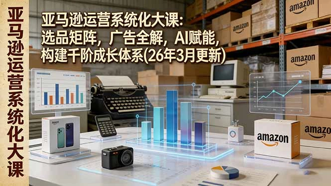 亚马逊运营系统化大课：选品矩阵，广告全解，AI赋能，构建千阶成长体系(26年3月更新-科技美南博客