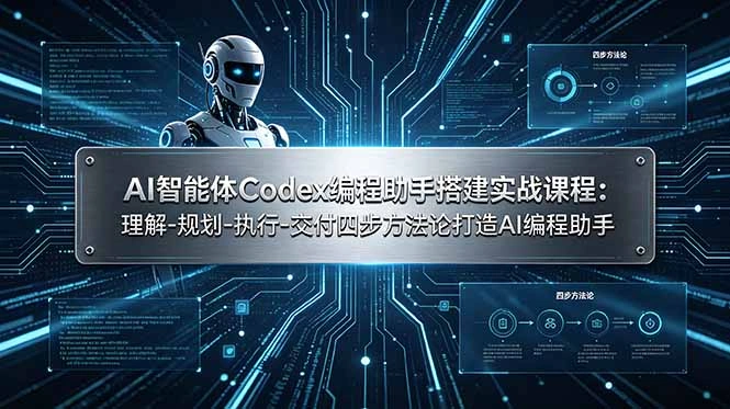 AI智能体Codex编程助手搭建实战课程：理解-规划-执行-交付四步方法论打造AI编程助手-科技美南博客