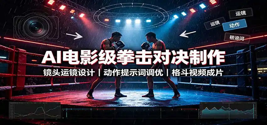 AI电影级拳击对决制作:镜头运镜设计,动作提示词调优,格斗视频成片-科技美南博客
