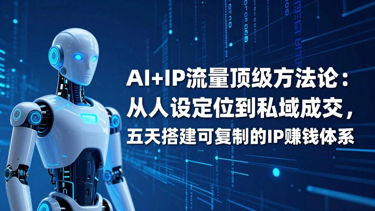 AI+IP顶级方法论：从人设定位到私域成交，五天搭建可复制的IP赚钱体系-科技美南博客