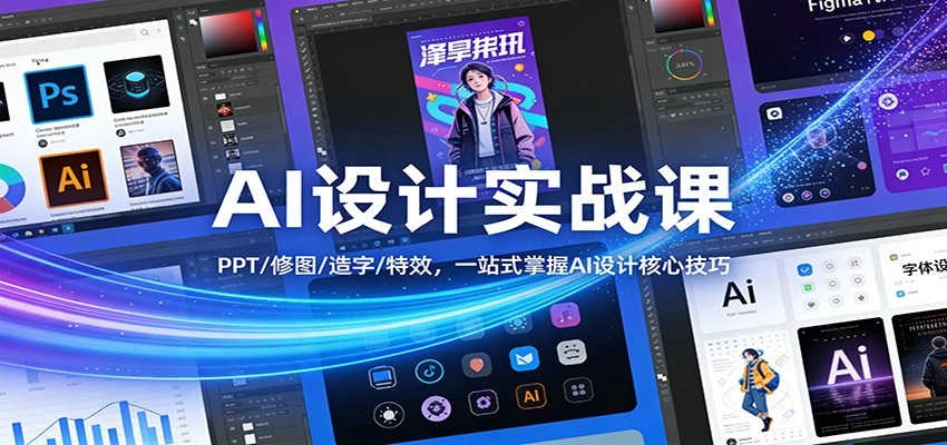 AI设计实战课：PPT/修图/造字/特效，一站式掌握AI设计核心技巧-科技美南博客