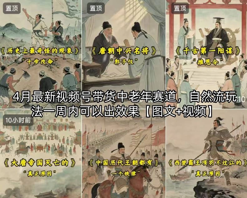 4月最新视频号带货中老年赛道，自然流玩法一周内可以出效果【图文+视频】-科技美南博客