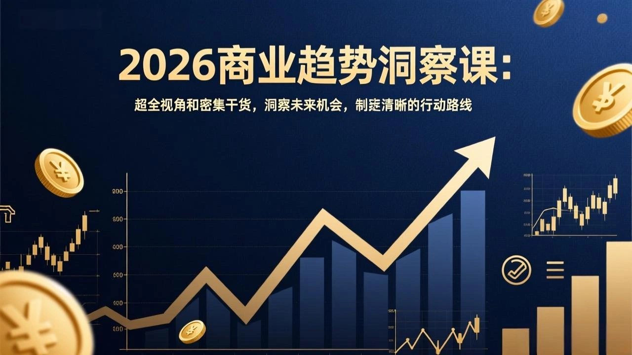 2026商业趋势洞察课：超全视角和密集干货，洞察未来机会，制定清晰的行动路线-科技美南博客