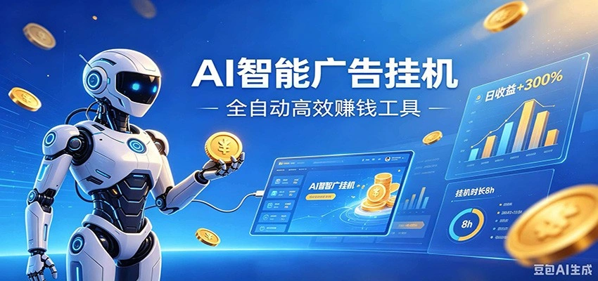 AI智能广告挂机，小白轻松上手，在家自动赚收益-科技美南博客