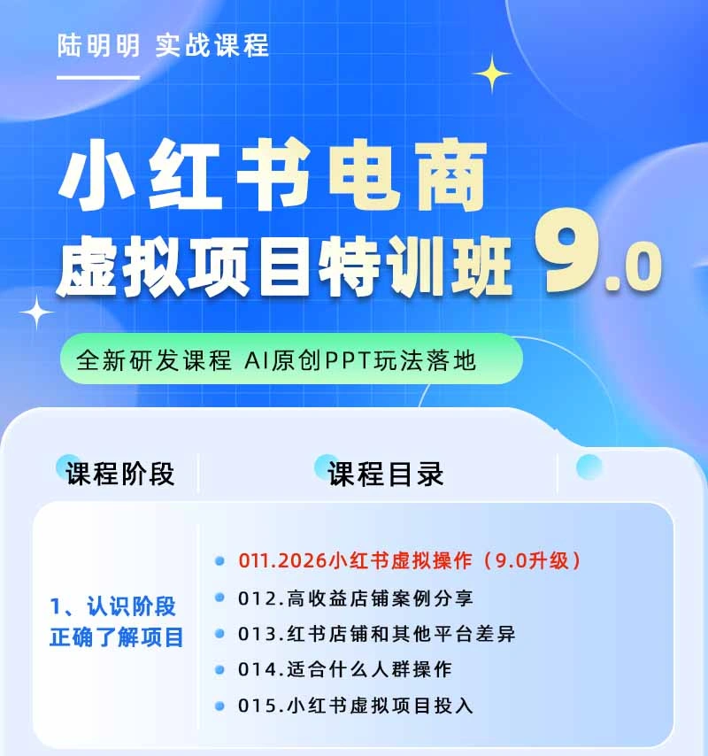 图片[1]-小红书虚拟项目特训班9.0，全面拥抱AI，批量产出原创PPT货源，单品/单店纯利润几万到几十W-科技美南博客