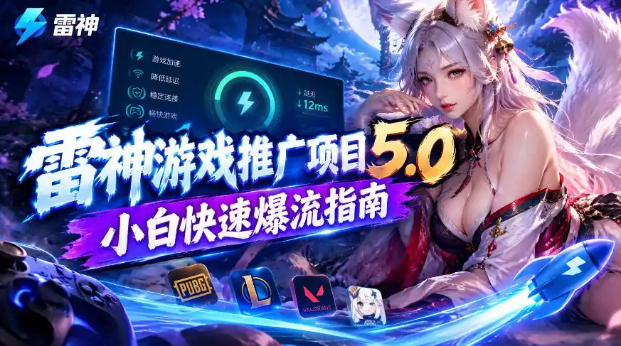 雷神游戏推广项目5.0-小白快速爆流指南，最的好一天收益就1K+-科技美南博客
