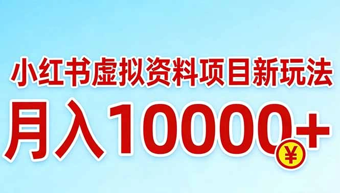 小红书虚拟资料项目最新玩法，月入10000＋-科技美南博客