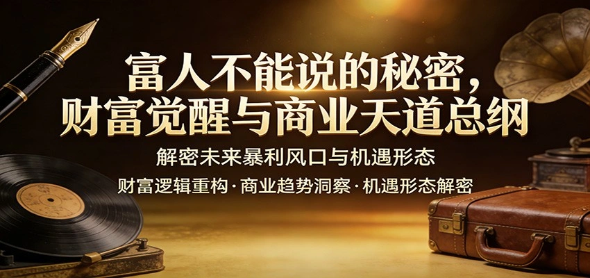 富人不能说的秘密，财富觉醒与商业天道总纲，解密未来暴利风口与机遇形态-科技美南博客