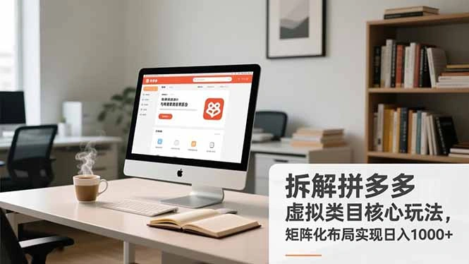 拆解拼多多虚拟类目核心玩法，矩阵化布局实现日入1000+-科技美南博客