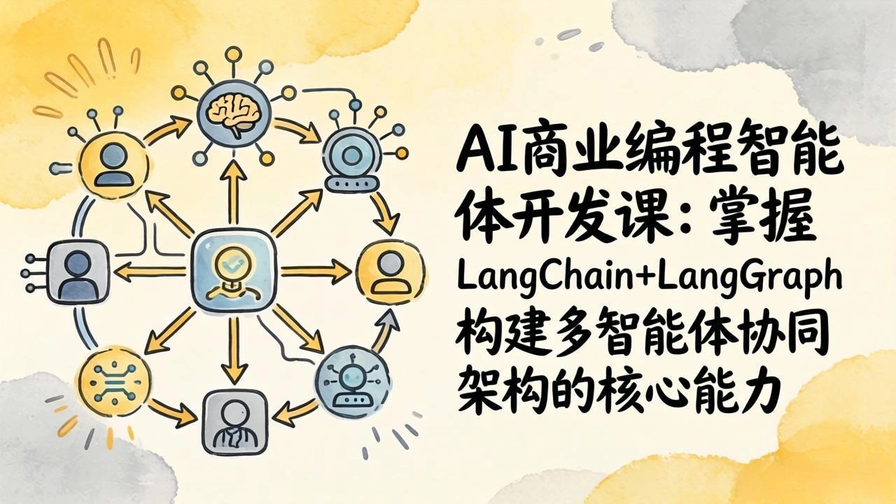 AI商业编程智能体开发课：掌握LangChain+LangGraph构建多智能体协同架构的核心能力-科技美南博客