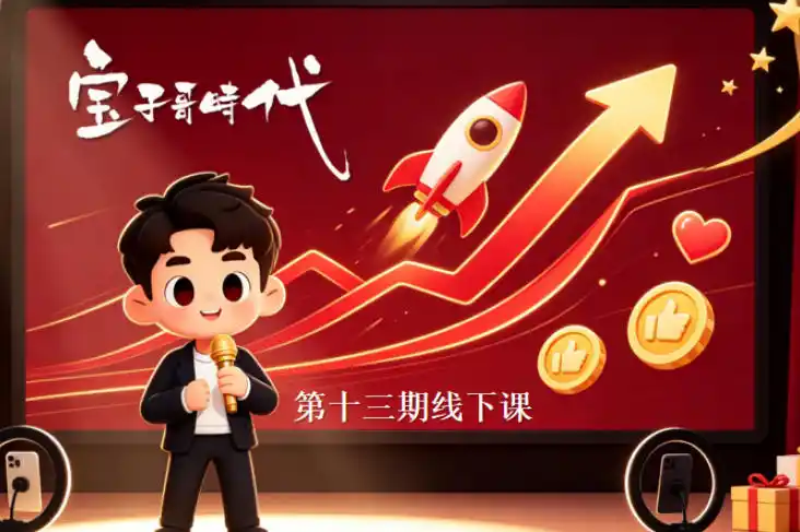 宝子哥抖音直播第13期VIP线下课9月5-6日，26年最值得看的直播课程，快速突破直播间流量瓶颈，打造高效起号闭环-科技美南博客