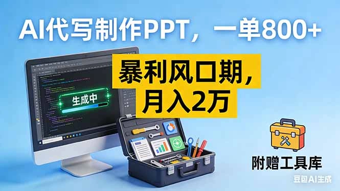 AI代写制作PPT,一单800+, 暴利风口期,月入2万【附工具】-科技美南博客