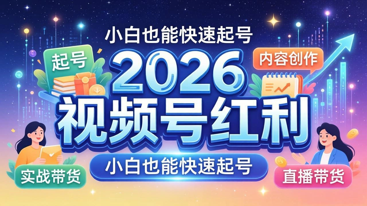 2026视频号红利实战营，大佬亲授起号、内容、直播、IP、投流、私域、矩阵全套落地打法-科技美南博客