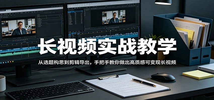 长视频实战教学，从选题构思到剪辑导出，手把手教你做出高质感可变现长视频-科技美南博客