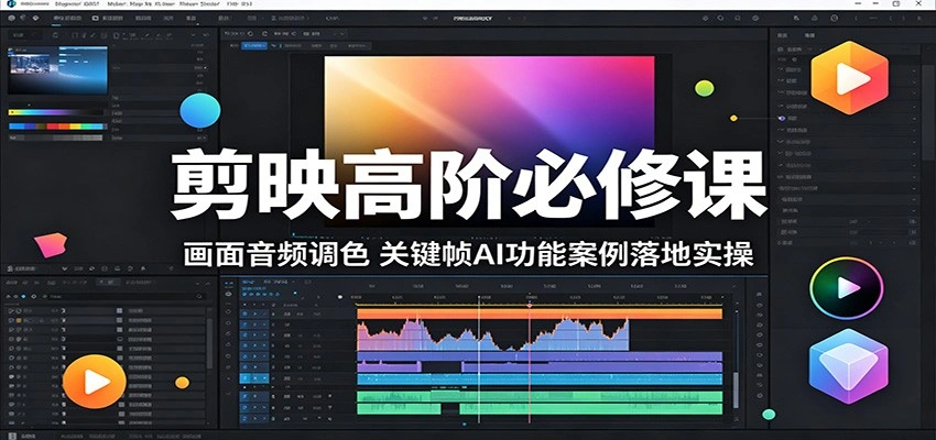 剪映高阶必修课：画面音频调色，关键帧AI功能案例落地实操-科技美南博客