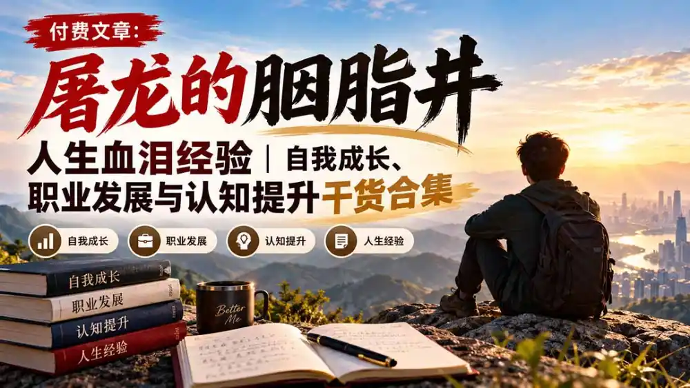 付费文章：屠龙的胭脂井人生血泪经验｜自我成长、职业发展与认知提升干货合集-科技美南博客