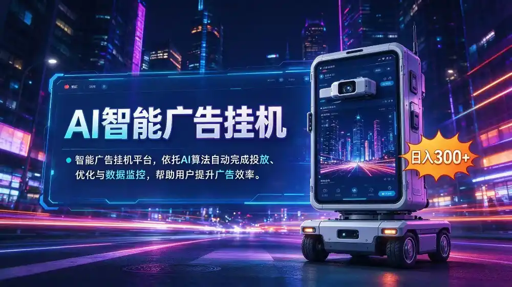 AI 智能广告挂机｜AI 自动运行，轻松托管广告任务-科技美南博客