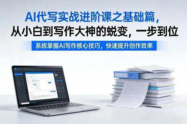 AI代写实战进阶课之基础篇，从小白到写作大神的蜕变，一步到位【揭秘】-科技美南博客