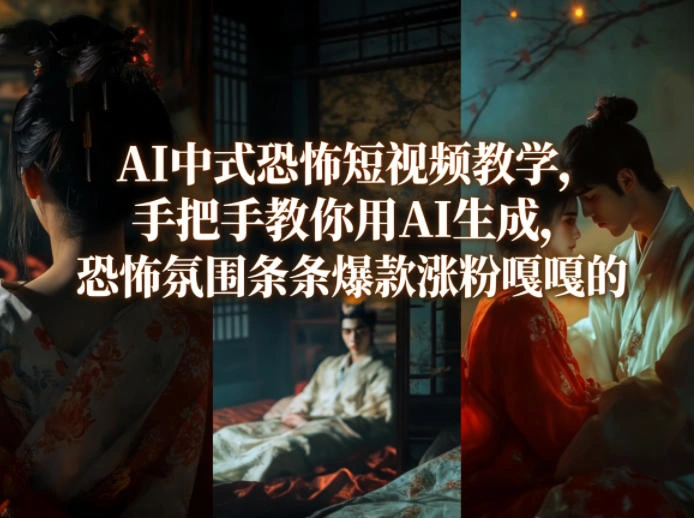 AI中式恐怖短视频教学,手把手教你用AI生成,恐怖氛围条条爆款涨粉嘎嘎的-科技美南博客