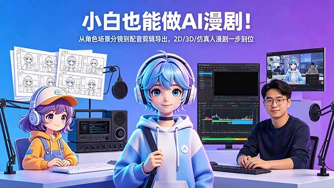 小白也能做AI漫剧！从角色场景分镜到配音剪辑导出，2D/3D/仿真人漫剧一步到位-科技美南博客