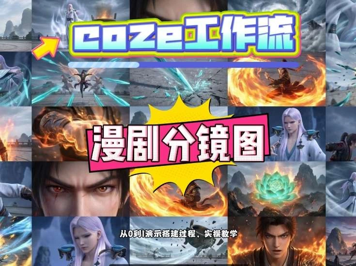 通过Coze工作流，制作《动漫分镜图》，两分钟制作完成25宫格分镜图，从0到1演示搭建过程，实操教学-科技美南博客