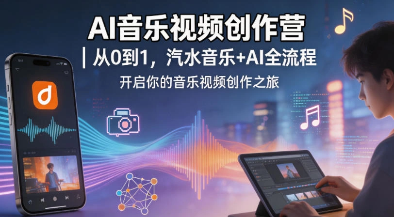 AI音乐视频创作营｜从0到1，汽水音乐+AI全流程，开启你的音乐视频创作之旅-科技美南博客