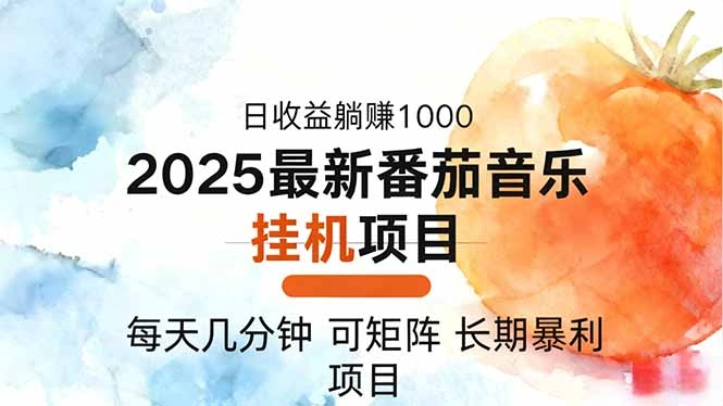 2025年最新番茄音乐人挂机项目,每天几分钟,月入1000+,可矩阵,一台…-科技美南博客