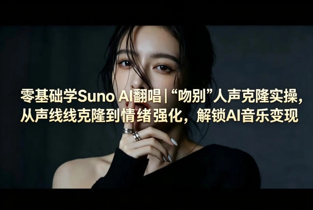零基础学Suno AI翻唱｜《吻别》人声克隆实操，从声线克隆到情绪强化，解锁AI音乐变现-科技美南博客