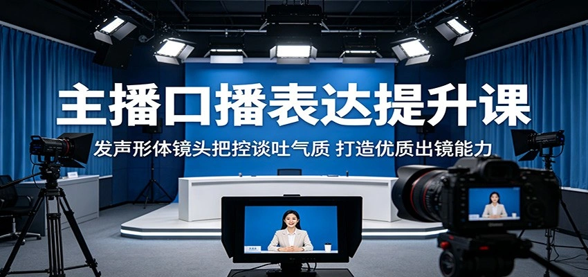 主播口播表达提升课：发声形体镜头把控谈吐气质，打造优质出镜能力-科技美南博客