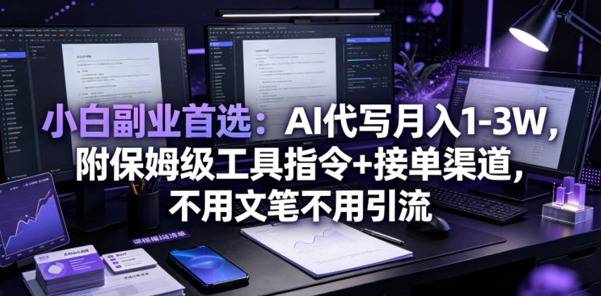 小白副业首选：AI代写月入1-3W，附保姆级工具指令+接单渠道，不用文笔不用引流【揭秘】-科技美南博客