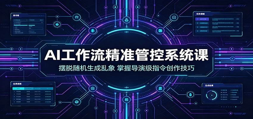AI工作流精准管控系统课：摆脱随机生成乱象，掌握导演级指令创作技巧-科技美南博客