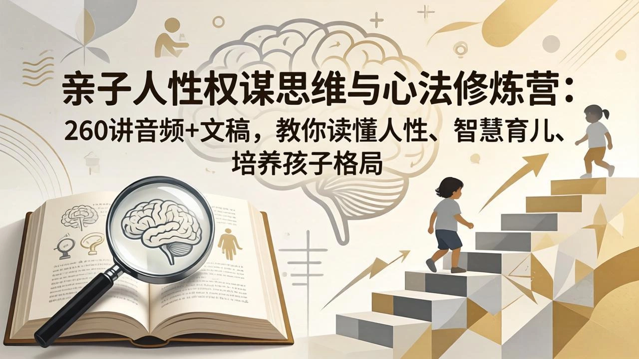 亲子人性权谋思维与心法修炼营：260讲音频+文稿，教你读懂人性、智慧育儿、培养孩子格局-科技美南博客