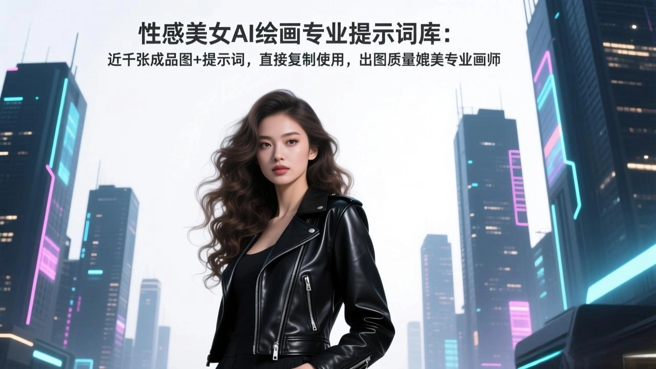 性感美女AI绘画专业提示词库：近千张成品图+提示词，直接复制使用，出图质量媲美专业画师-科技美南博客