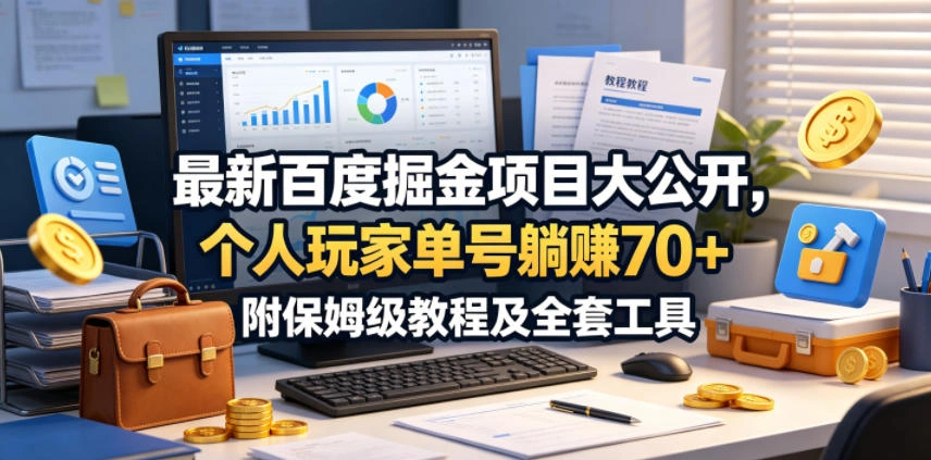 最新百度掘金项目大公开，个人玩家单号躺賺70+，附保姆级教程及全套工具【揭秘】-科技美南博客