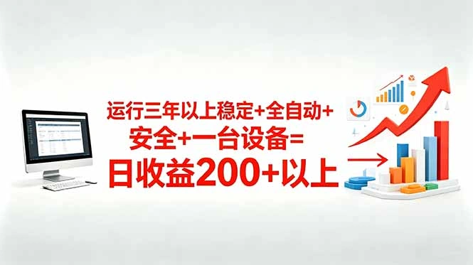 三年以上稳定+全自动+安全+一台设备=日收益200+-科技美南博客