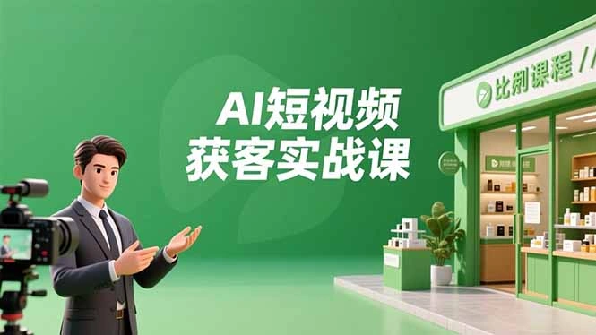 AI短视频获客实战课，数字人创作、实体行业应用、精准引流，30天获取客源月入6万+-科技美南博客