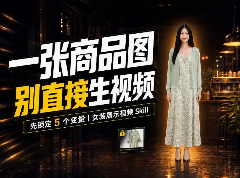 女装AI视频总翻车？问题不在提示词，女装展示视频Skill先锁定5个变量！-科技美南博客