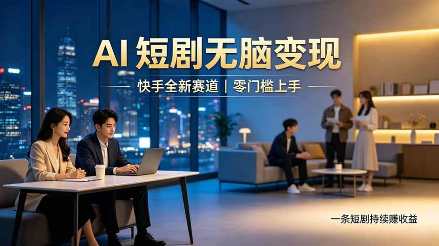 别乱找副业了，快手 AI 短剧零门槛长久被动增收-科技美南博客