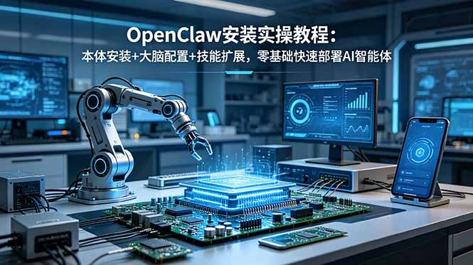 OpenClaw安装实操教程：本体安装+大脑配置+技能扩展，零基础快速部署AI智能体-科技美南博客