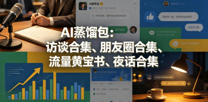 AI蒸馏包：访谈合集、朋友圈合集、流量黄宝书、夜话合集【文档】-科技美南博客